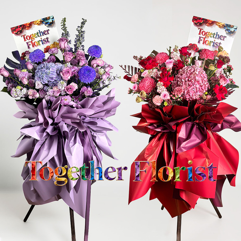 繡球混搭牡丹菊，玫瑰花籃fl0000-HL0013