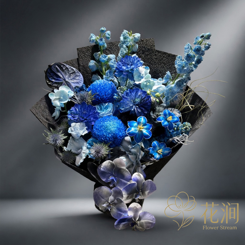 牡丹菊混搭蝴蝶蘭，鬱金香花束fl00028-SF-0014