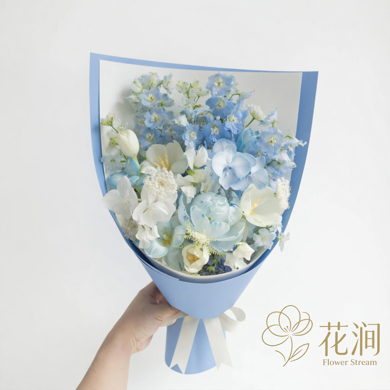 芍藥混搭鬱金香，蝴蝶蘭花束fl00028-SF-0007