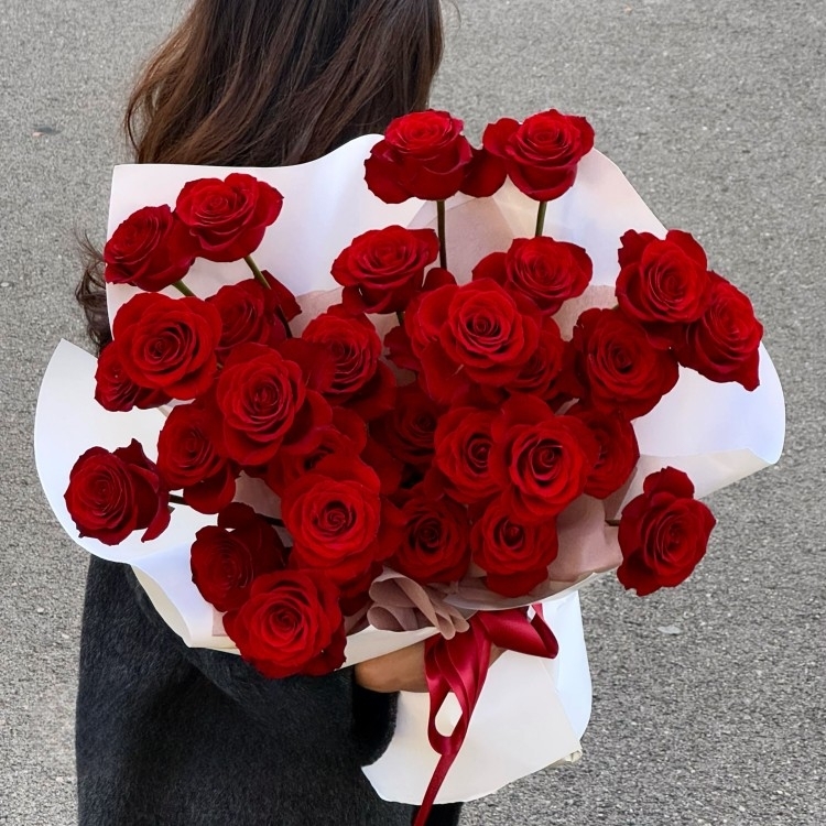 【雪月夢落】高原紅玫瑰花束生日花束約會花束生日鮮花