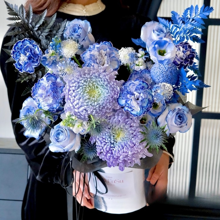 【攜月同眠】玫瑰花洋桔梗康乃馨牡丹菊乒乓菊混搭花束約會花束生日鮮花