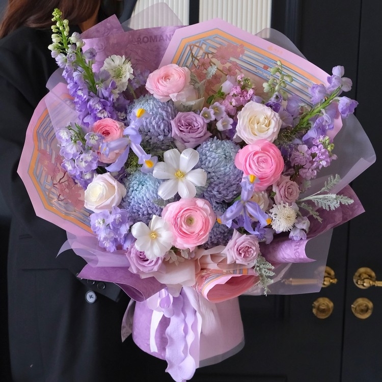 【雲錦流年】頤和園聯名款大飛燕牡丹菊鬱金香紫羅蘭混搭花束約會花束生日鮮花