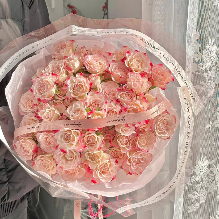 【浪漫定義】櫻花粉玫瑰花束愛情告白鮮花生日驚喜（廣州鮮花）