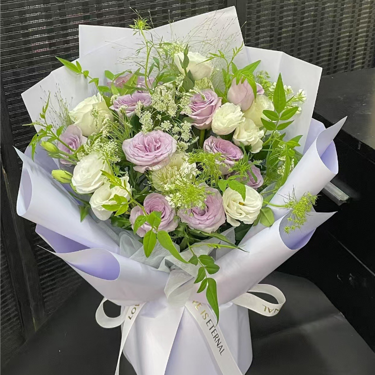 【紫林】玫瑰小清新混搭畢業季鮮花生日花束送老婆女友閨蜜朋友（廣州鮮花）