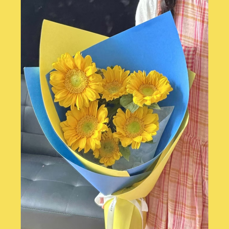 【向陽】6枝向日葵畢業鮮花（廣州鮮花）