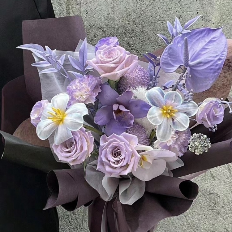 【浪漫迴響】高級混搭紫色系花束祝福花束告白花束生日花束情人節花束