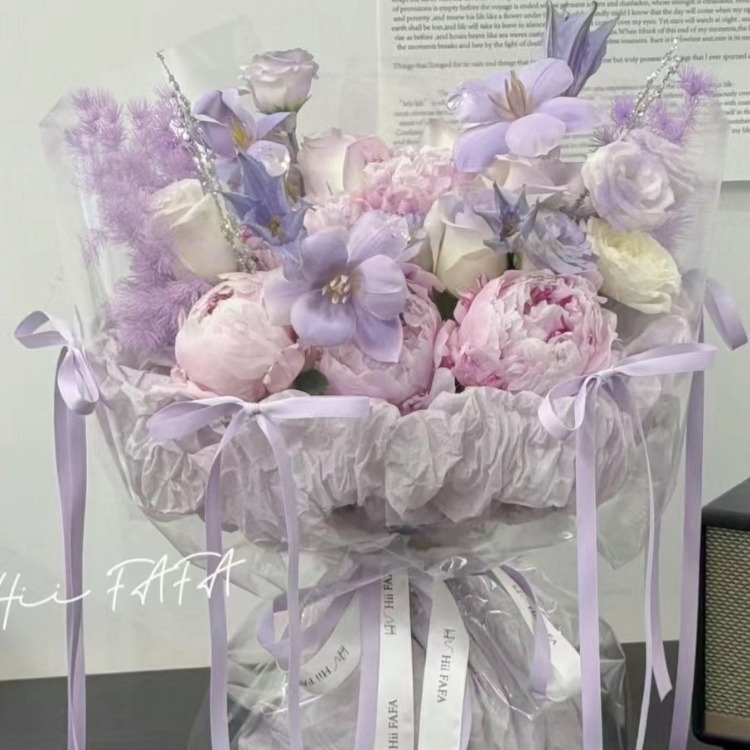 【溫柔販賣】芍藥鬱金香混搭花束祝福花束告白花束生日花束情人節花束