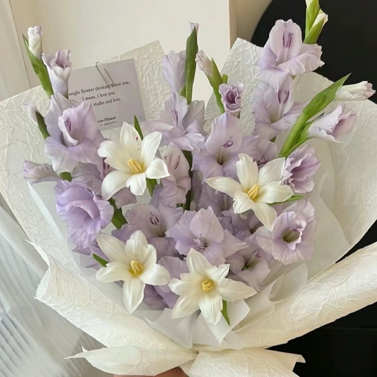【浪漫收藏家】劍蘭鬱金香混搭花束告白花束祝福花束約會花束生日花束情人節花束