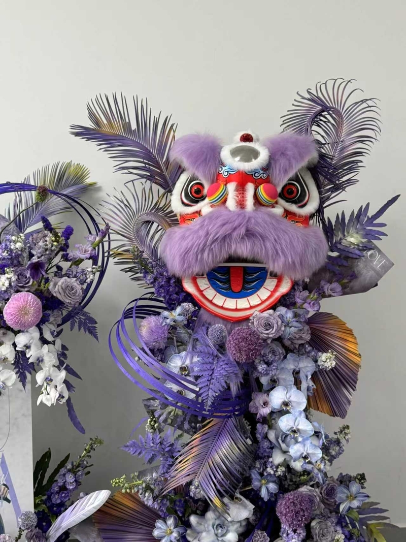 紫色醒獅花籃(fl00020-0033)