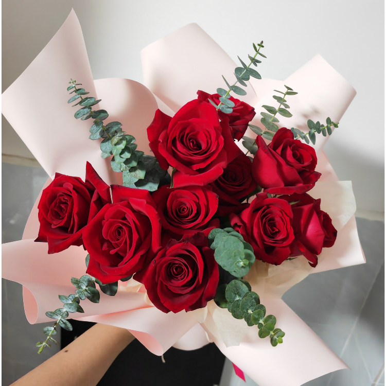 10朵紅玫瑰花束(fl00002-008)