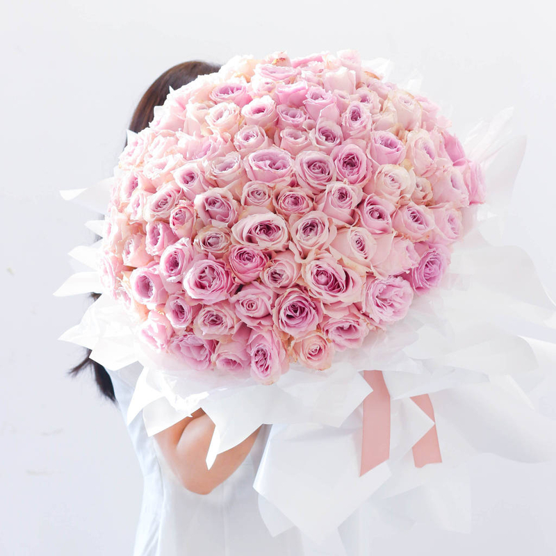 99朵粉玫瑰花束(fl00002-042)