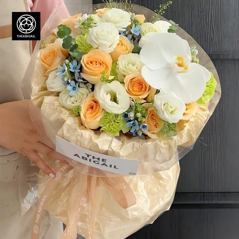 蝴蝶蘭混搭玫瑰花束(fl00007-023)