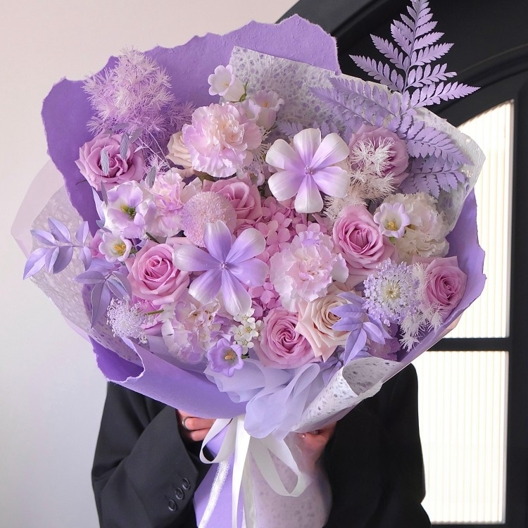 Hydrangea, tulips(Spray Color) and Chrysanthemums Mixed Bouquet(fl00022-0074)