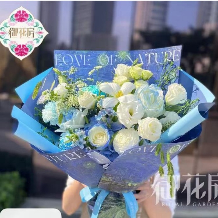 玫瑰混搭洋桔梗花束(fl00024-005)