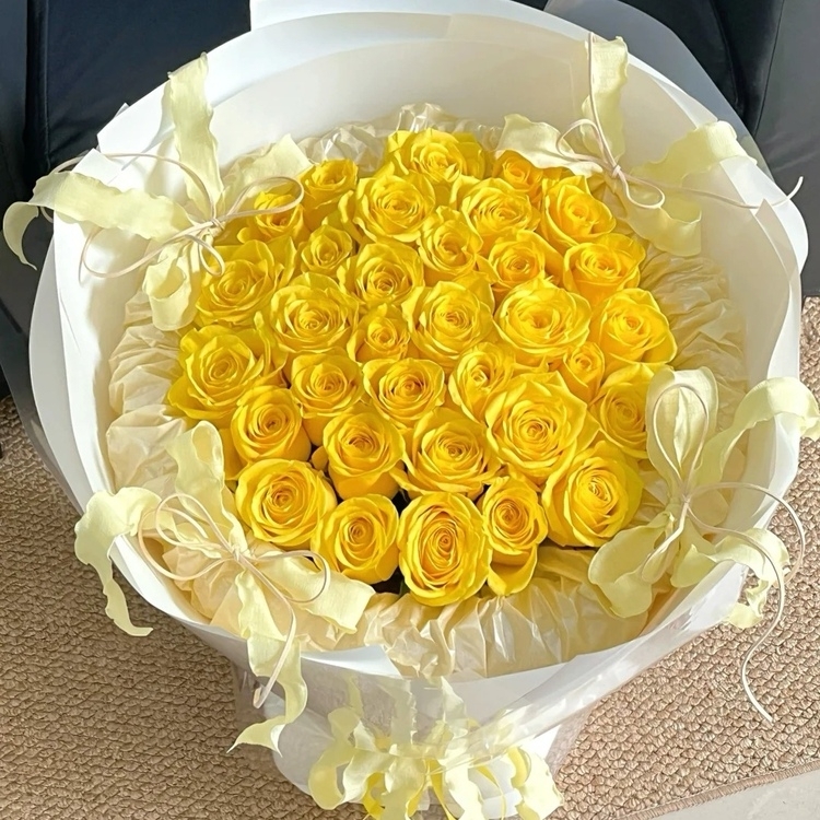 33枝黃色玫瑰花束(fl00010-013)