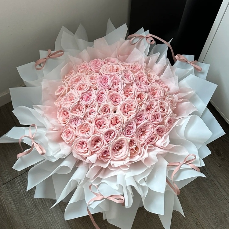 52枝粉色玫瑰花束(fl00010-006)