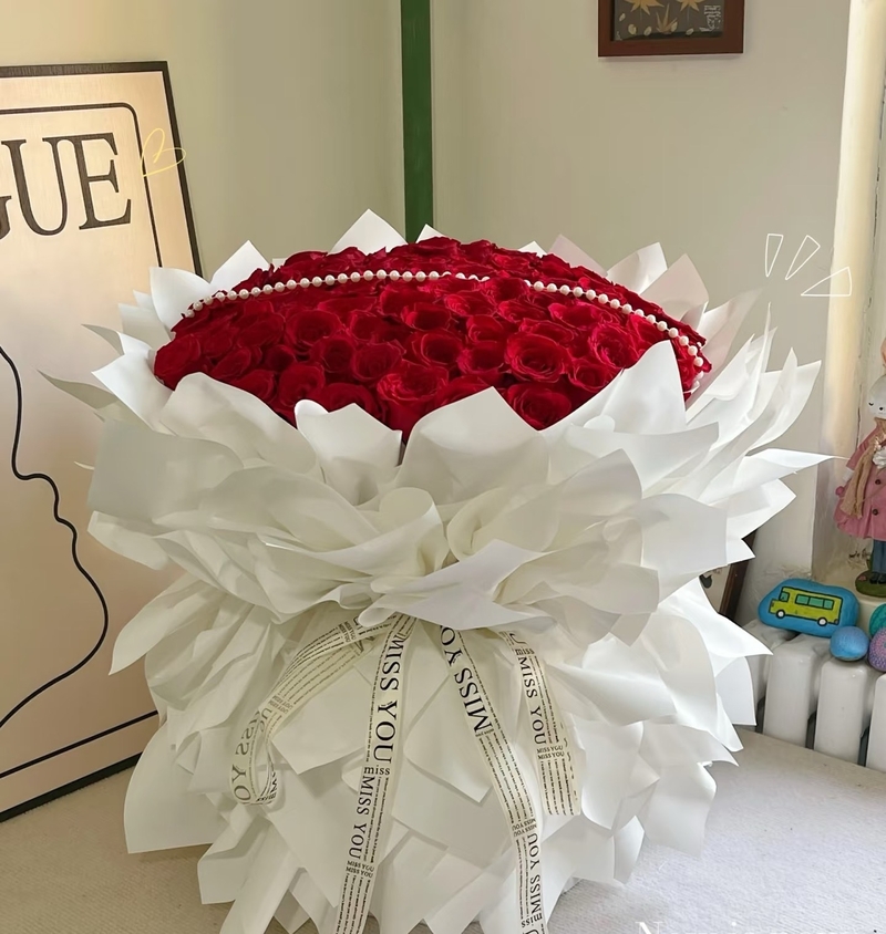 144枝紅色玫瑰花束(fl00011-0013)