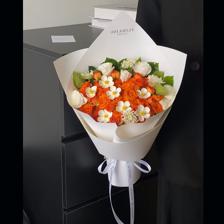 Spray Roses Mixed with Eustoma Bouquet(fl00023-0037)