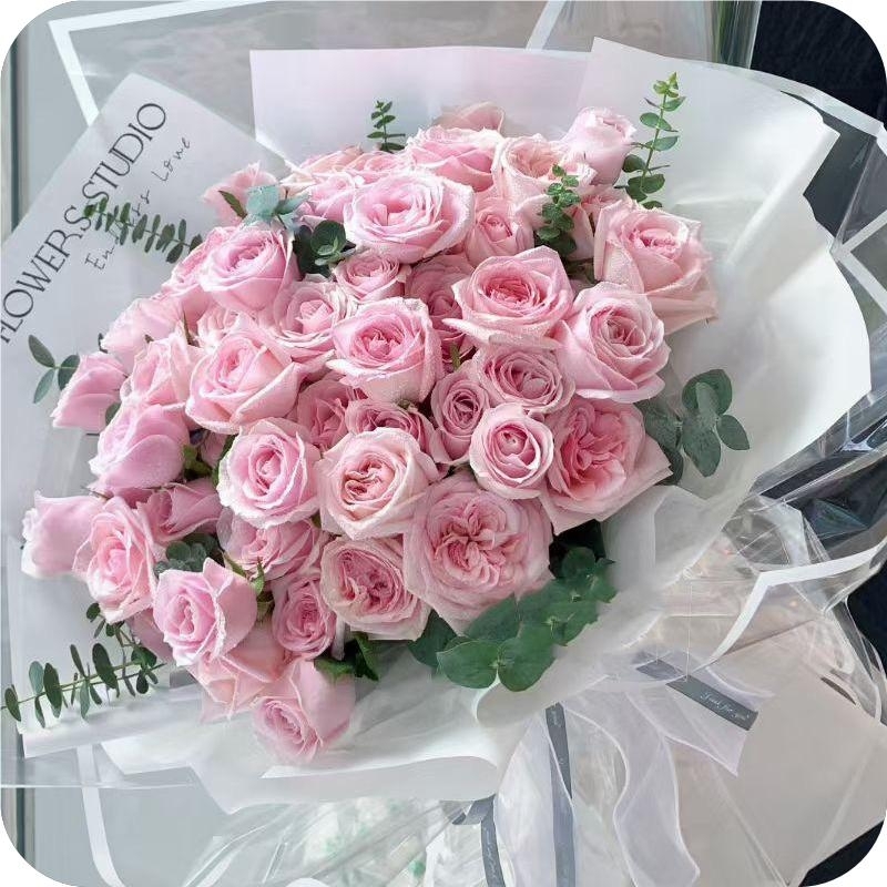 33枝粉色玫瑰花束(fl00015-0027)