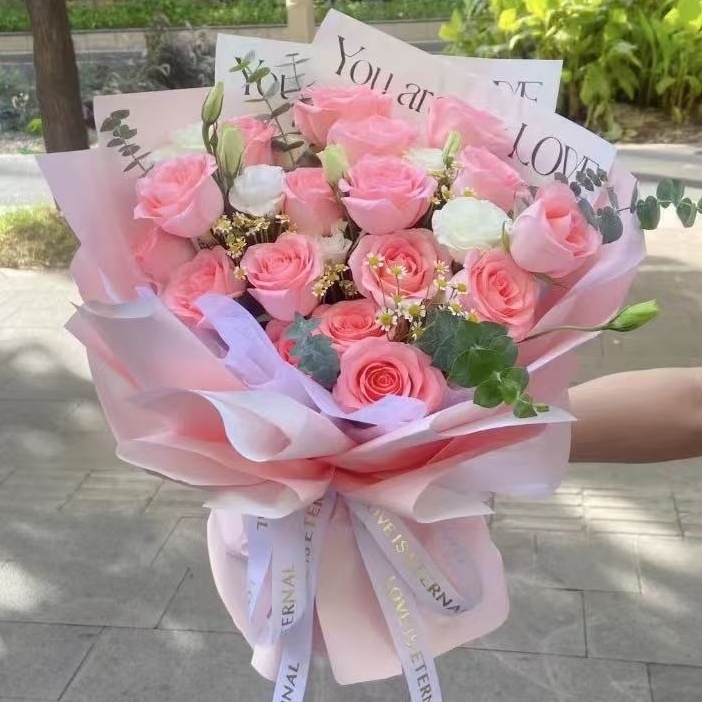粉色玫瑰混搭多頭玫瑰花束(fl00014-013)