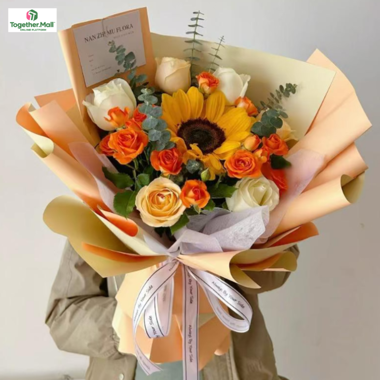 Sunflower and Rose Mixed Bouquet(fl00026-0118)