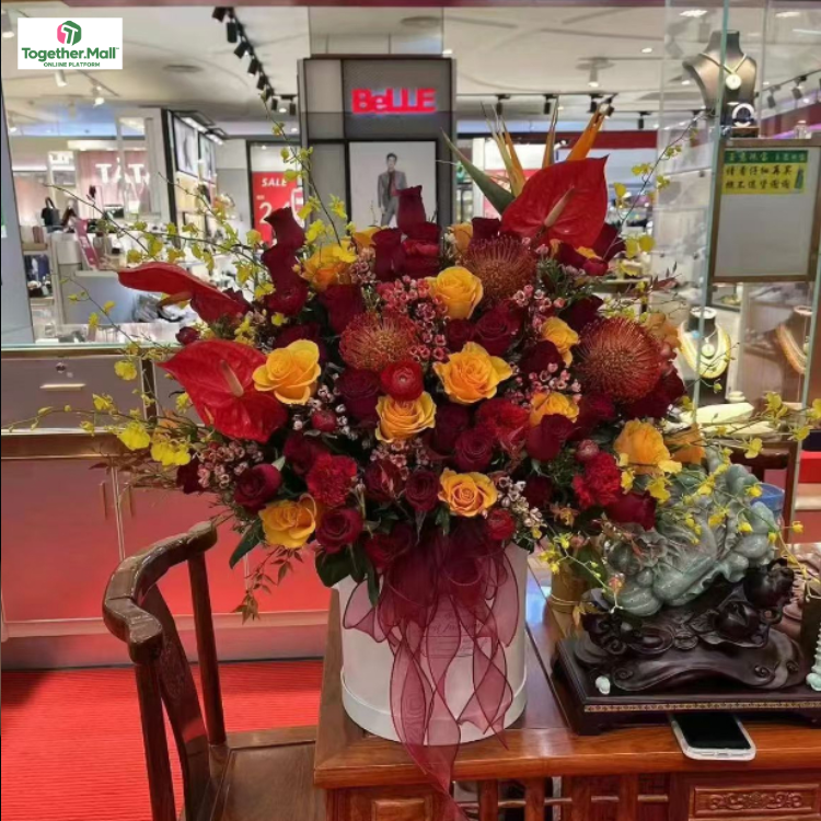 玫瑰混搭花桶(fl00026-0034)
