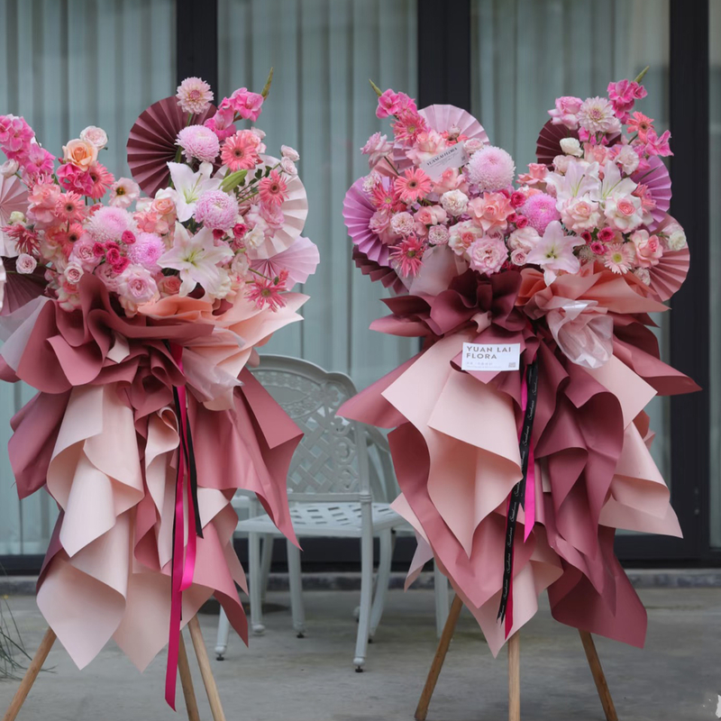Lily, peony chrysanthemum and dahlia mixed flower basket(fl00026-0152)