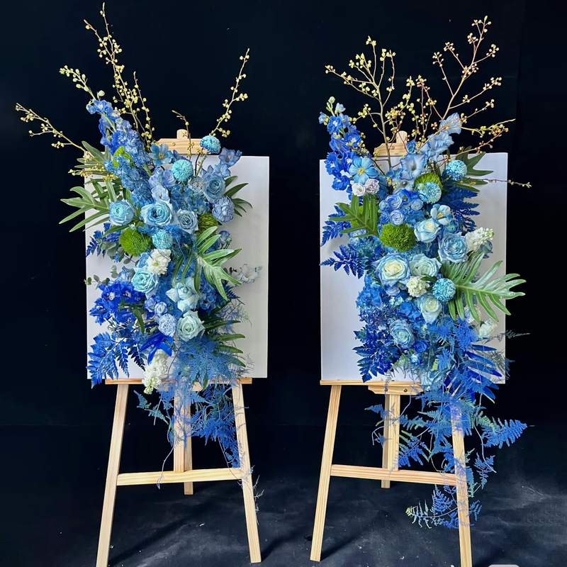 Roses,ping pong chrysanthemums and platycodon  mixed flower basket(fl00026-0156)