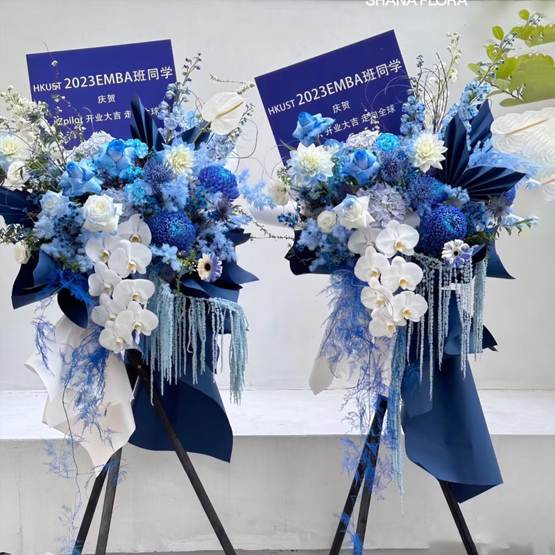 Hydrangea, Phalaenopsis and peony chrysanthemum mixed flower basket(fl00026-0158)