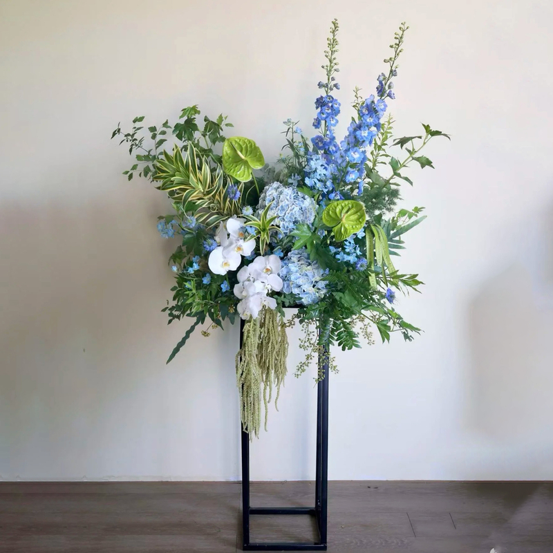 Hydrangea and Phalaenopsis mixed flower basket(fl00026-0160)