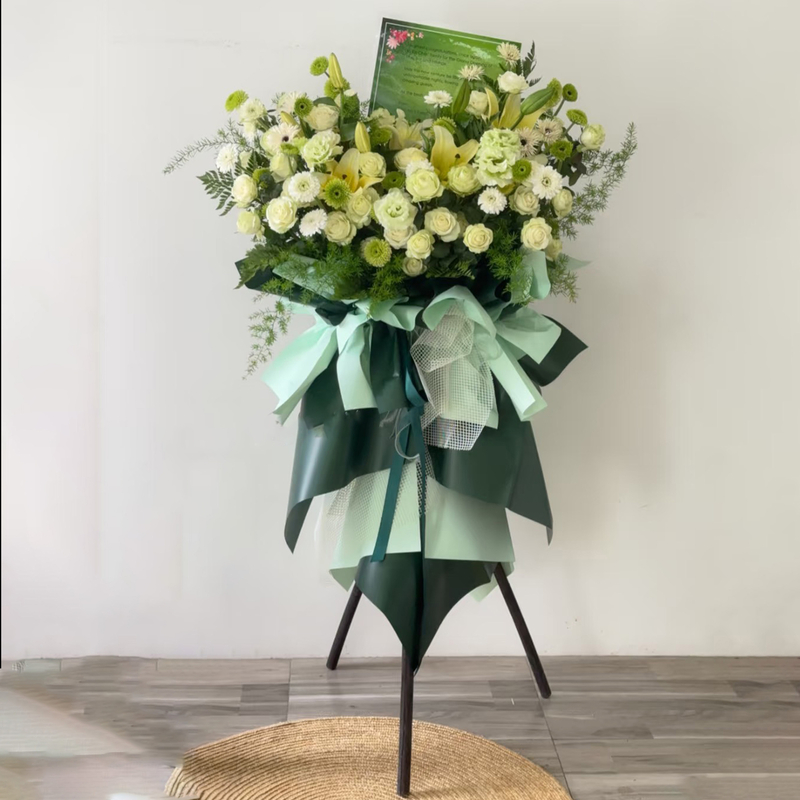 百合混搭非洲菊花篮(fl00026-0168)
