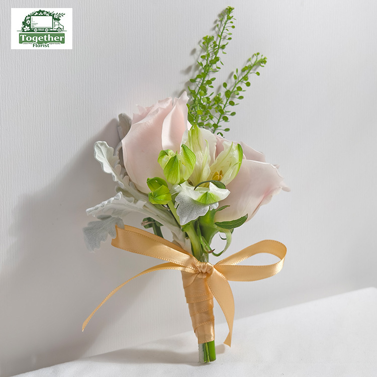 粉雪山玫瑰混搭曼塔玫瑰襟花fl0000-XH0133