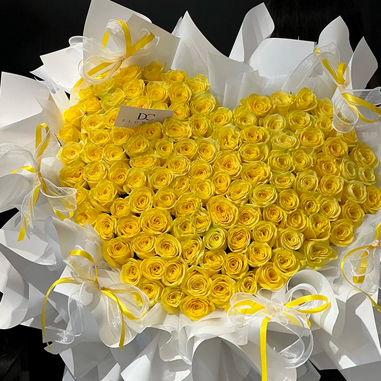 199枝黃色玫瑰花束fl00026-0191