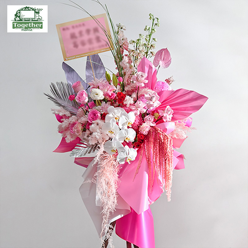 蝴蝶蘭混搭牡丹菊，玫瑰花篮fl0000-HL0002（01）