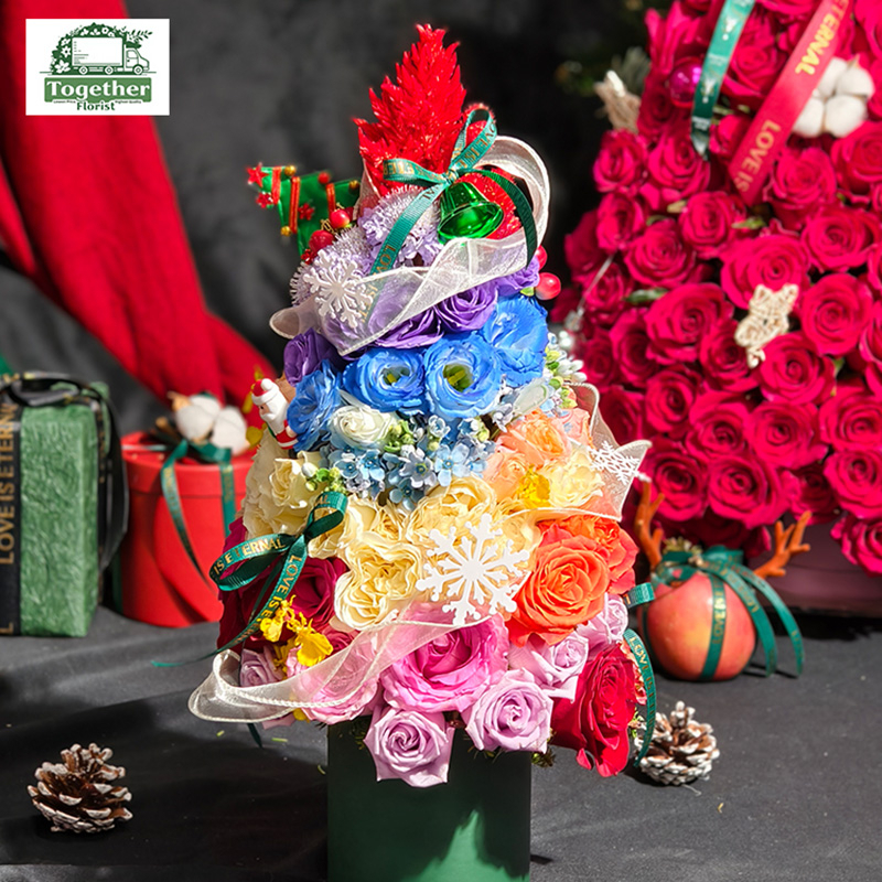 65枝混色玫瑰聖誕樹 fl0000-XH0160