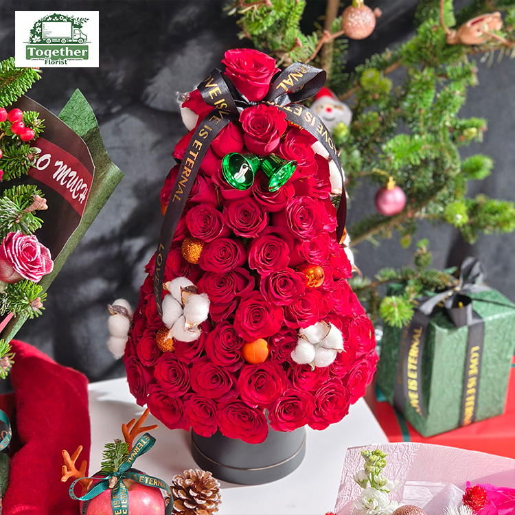 99枝紅色玫瑰聖誕樹 fl0000-XH0161