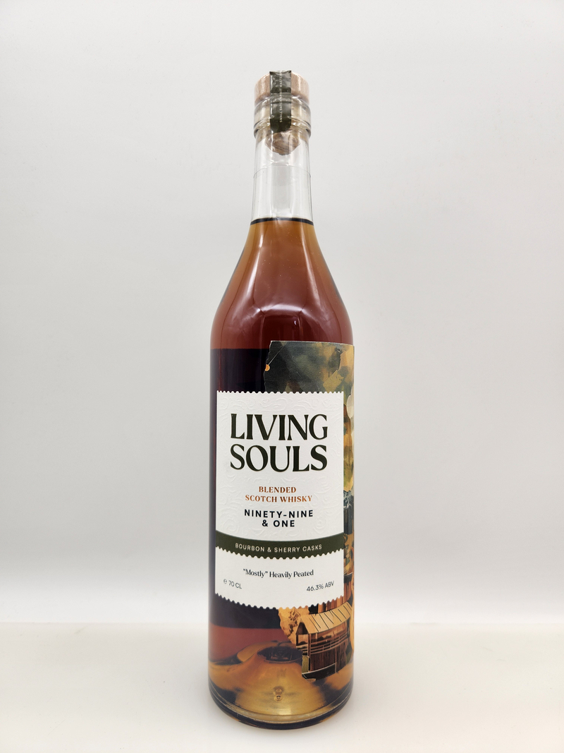 Blended Scotch Ninety-Nine & One 2024 Bourbon & Sherry Living Souls "Mostly" Heavily Peated 46.3%