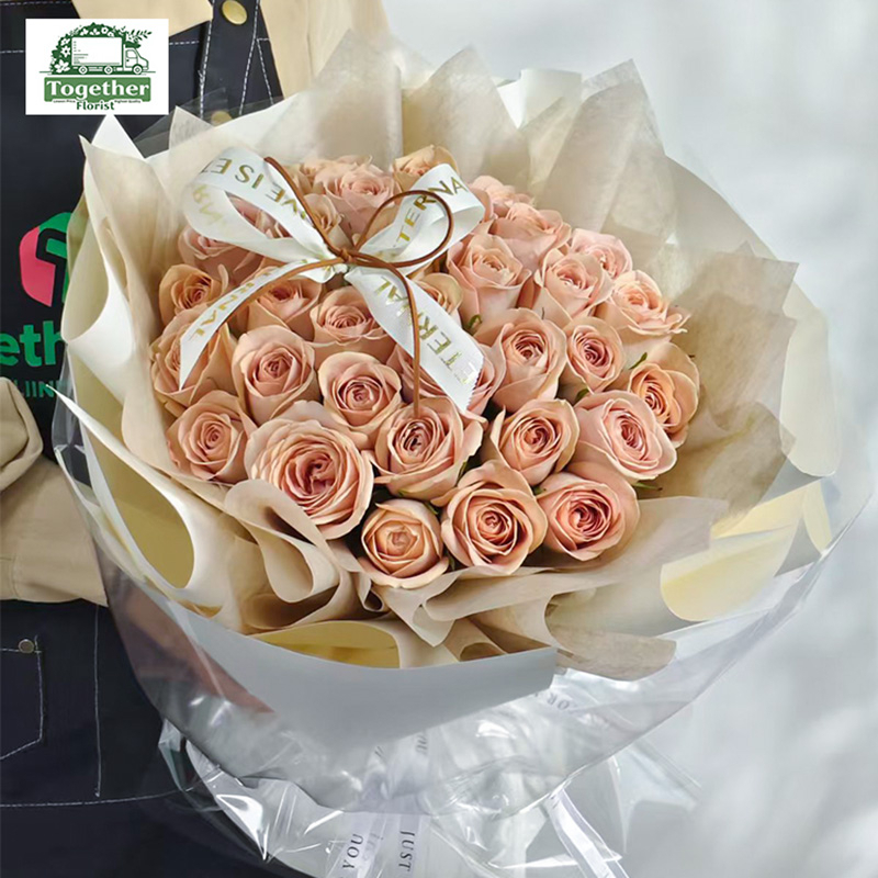 33枝卡布奇洛玫瑰花束 fl0000-XH0210