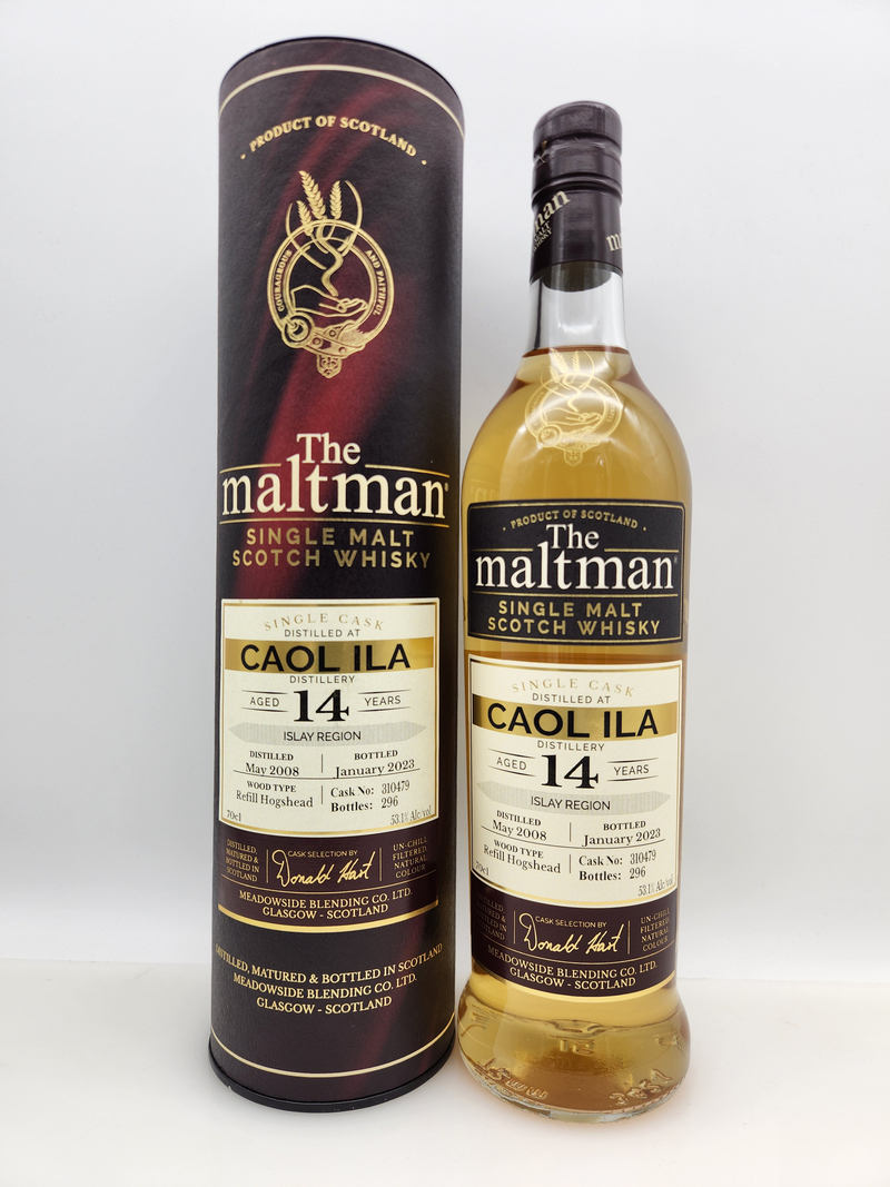 (Black Friday優惠) Caol Ila 14 yo 2008-2023 Refill Hogshead #310479 The Maltman 53.1%