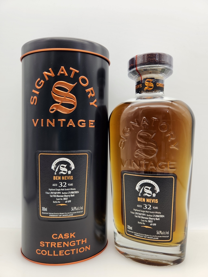 Ben Nevis 32 yo 1991-2024 1st Fill Oloroso Sherry Butt #3837 Signatory Symington's Choice 54.9%