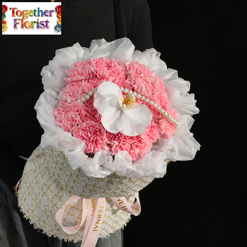 康乃馨混搭蝴蝶蘭花束 fl0000-XH0272