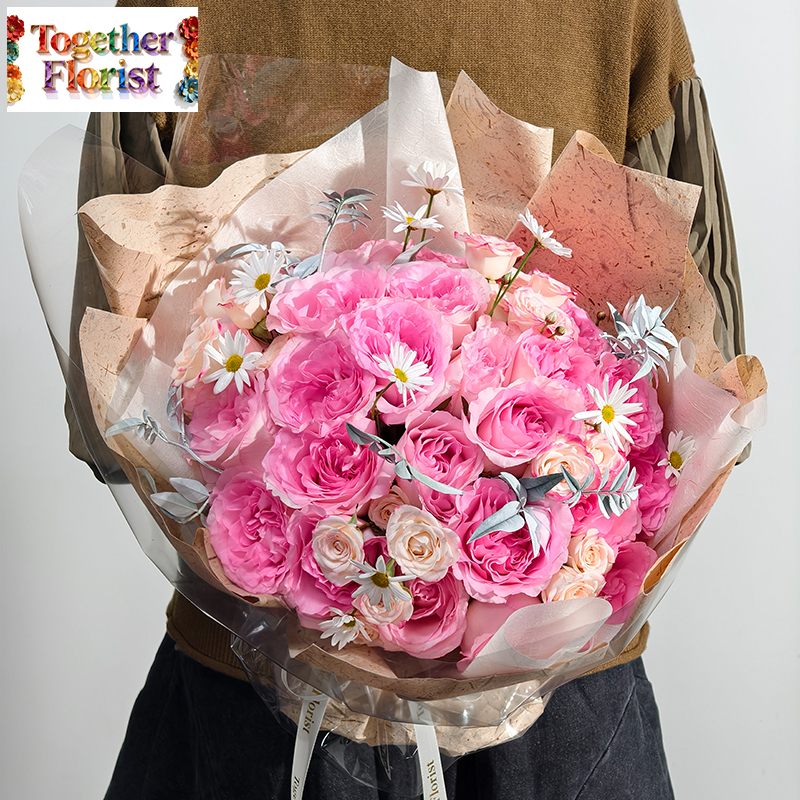 洛神玫瑰混搭折射多頭玫瑰花束 fl0000-XH0279