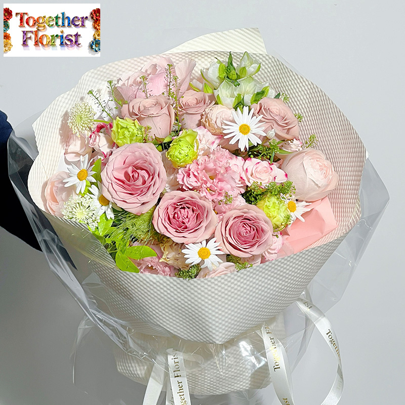 卡布奇洛玫瑰混搭凱瑟琳、折射多頭玫瑰花束 fl0000-XH0292