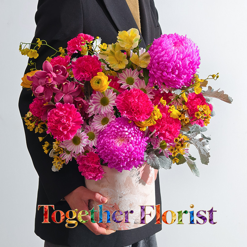  牡丹菊混搭康乃馨，洋牡丹年宵花DIY花材包(包送貨上門服務) fl0000-NX010