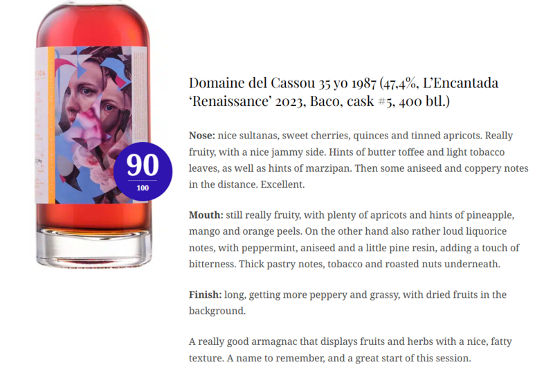 (3月優惠) L'Encantada 35 yo 1987-2023 Bas Armagnac #5 Domaine del Cassou Renaissance Collection 47.4%