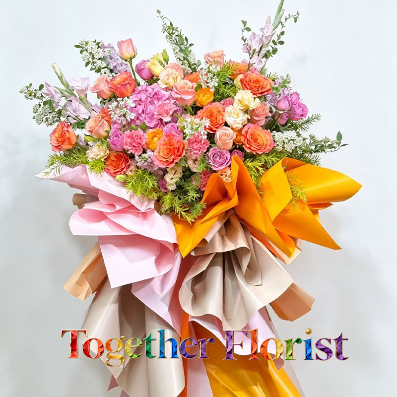 繡球混搭玫瑰花籃fl0000-HL0009