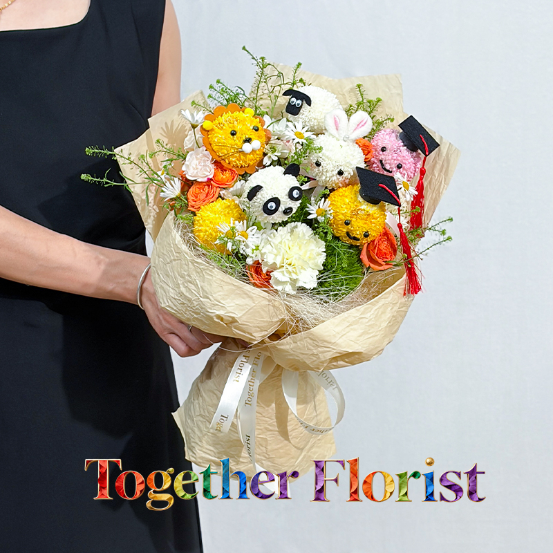 Cute pet graduation bouquet fl0000-XH0357