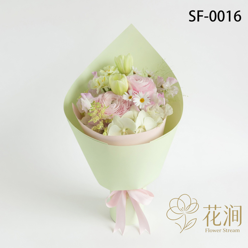 蝴蝶蘭混搭洋牡丹，鬱金香花束fl00028-SF-0016
