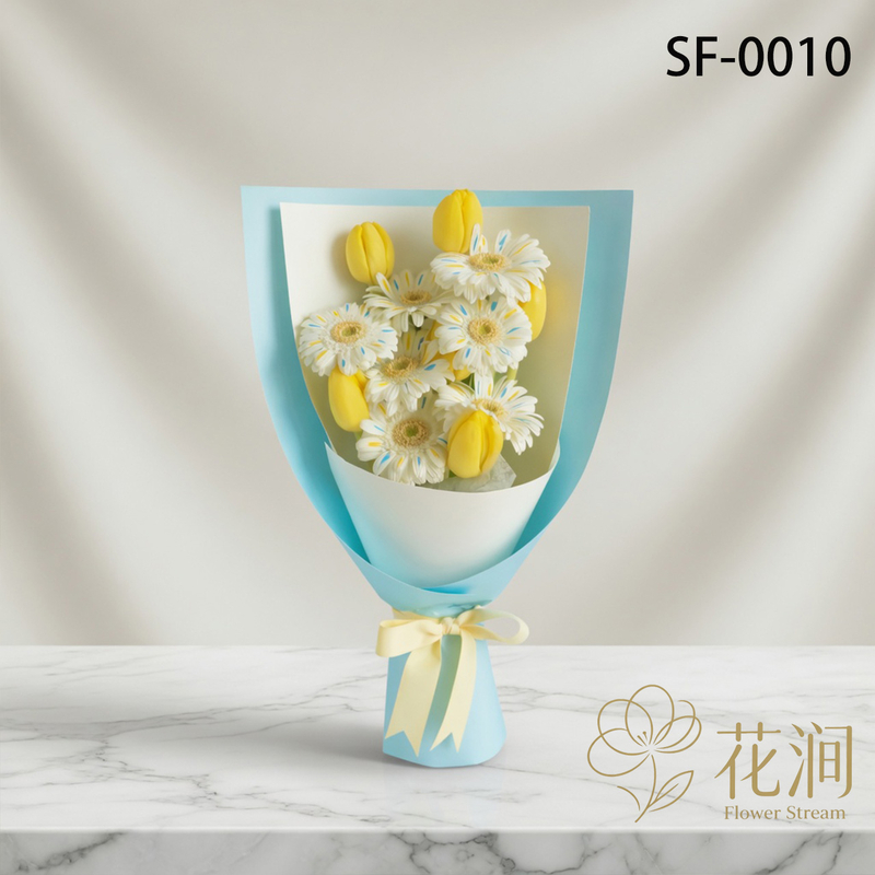 非洲菊混搭鬱金香花束fl00028-SF-0010