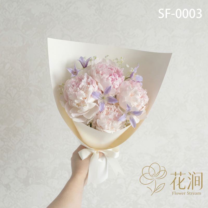 芍藥混搭鐵線蓮花束fl00028-SF-0003